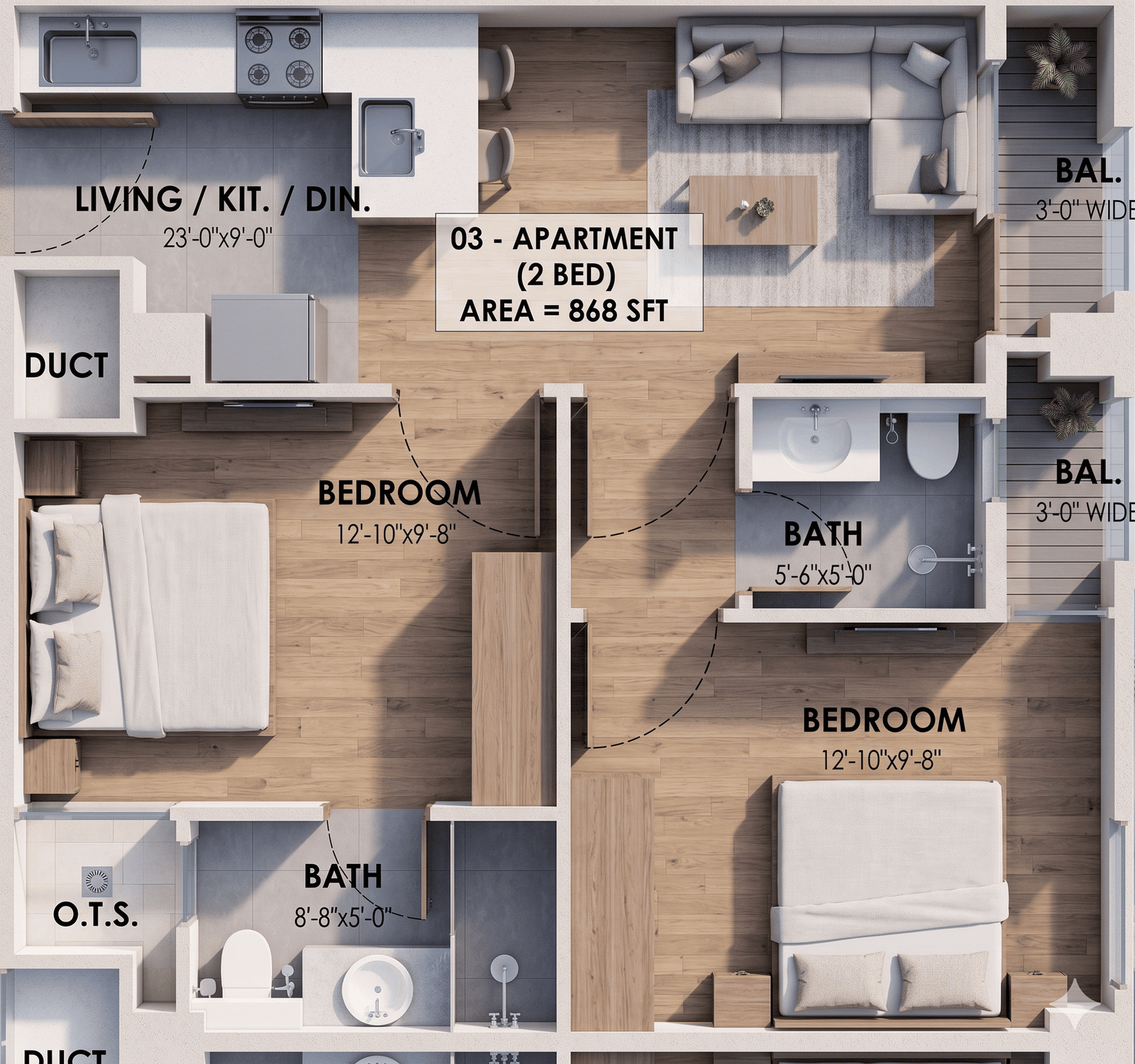 Pavilion 2 bed apartment