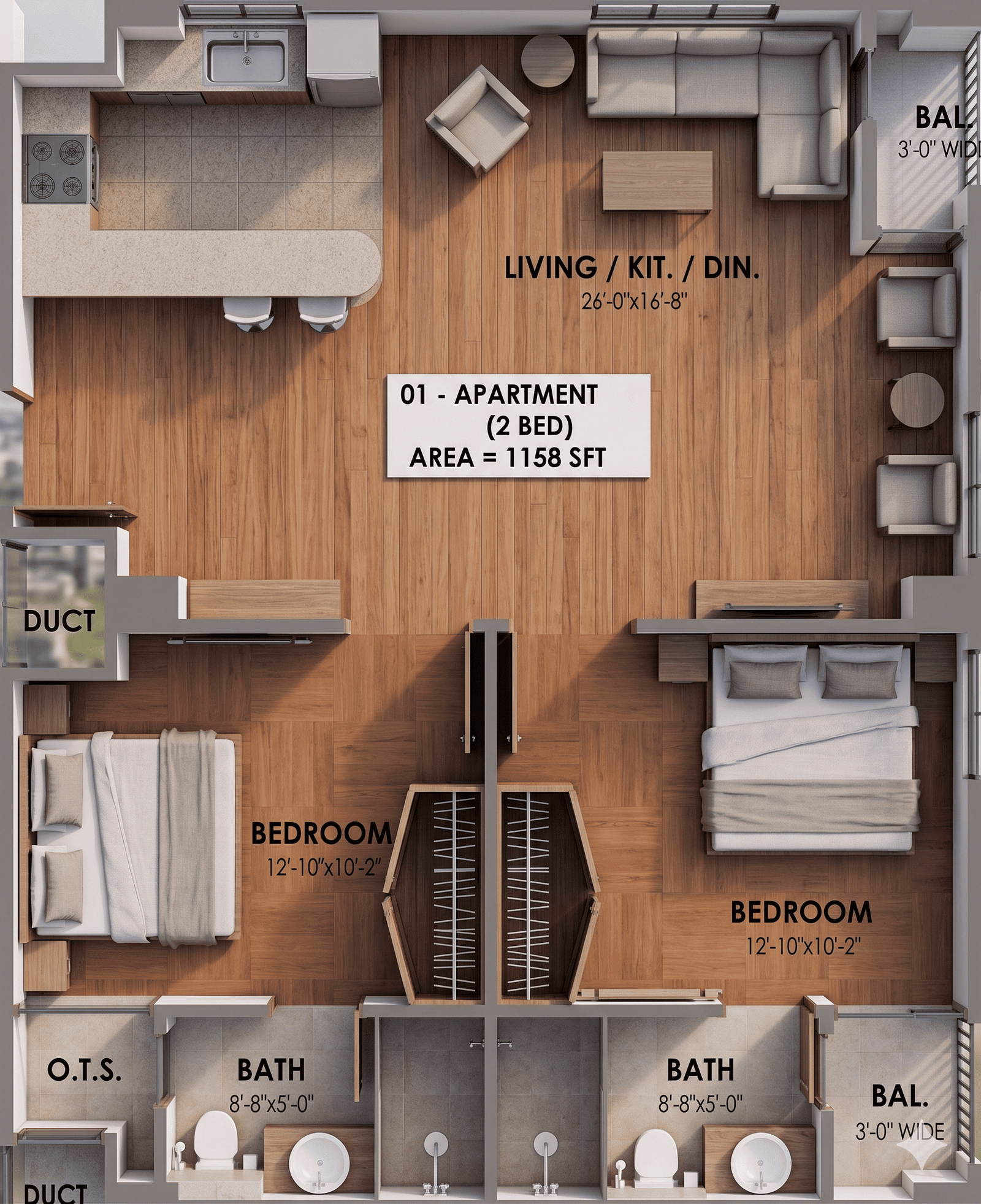Pavilion 2 bed apartment
