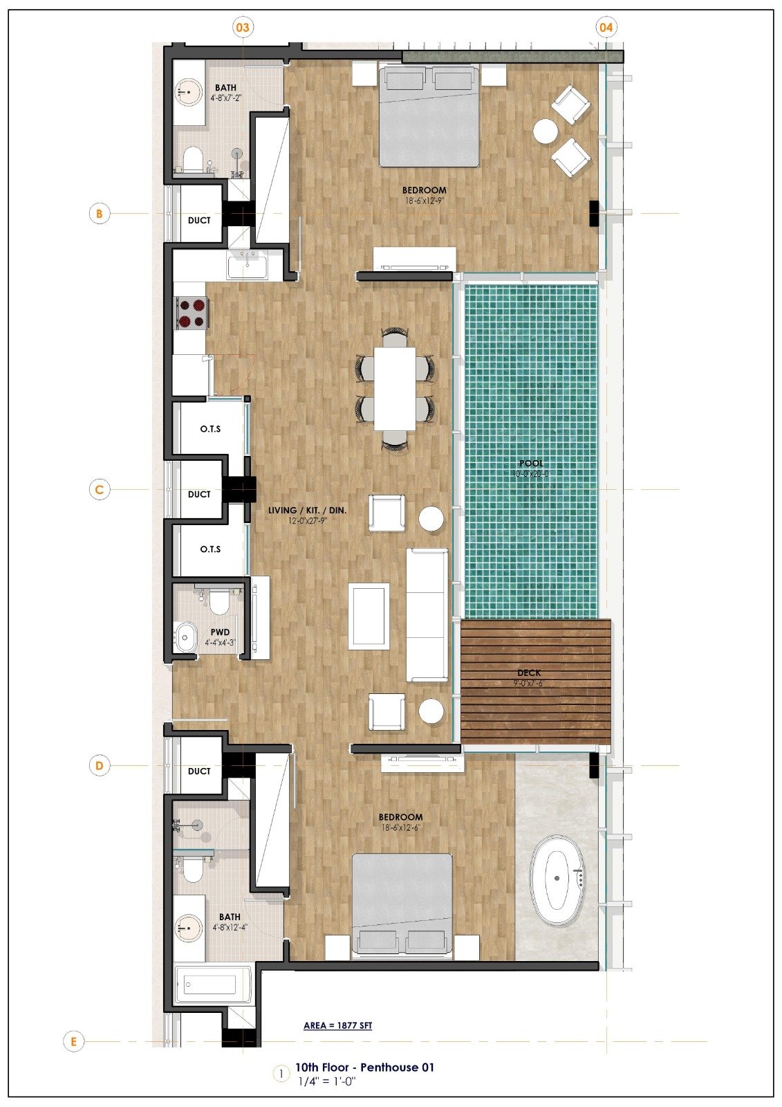 Penthouse apartment in bahria town lahore